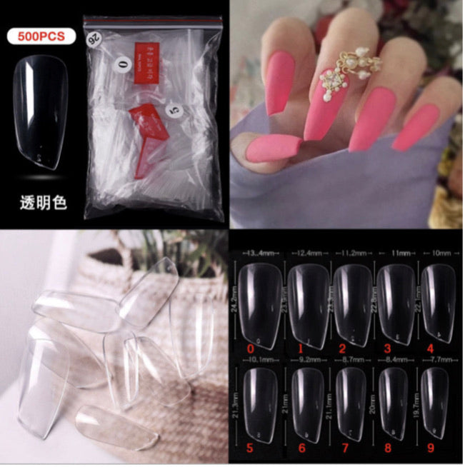 Lipstick Packet Nail Tips - 500pcs