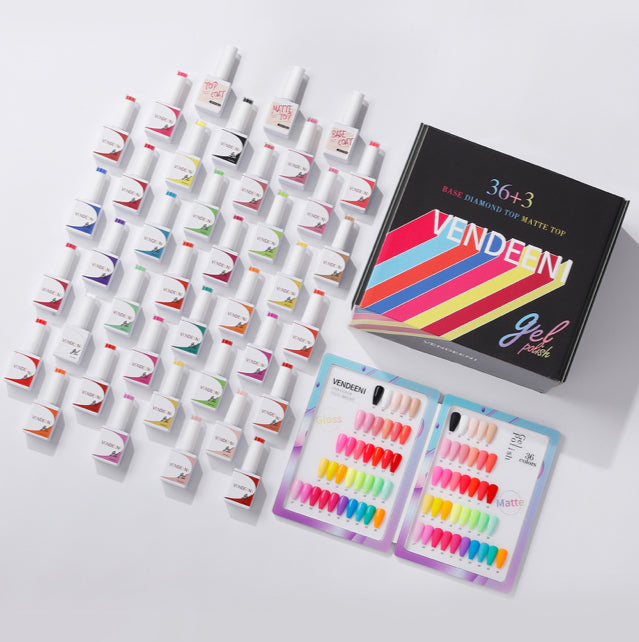 40 pcs Vendeeni UV Gel Polish Set + colour chart - 03