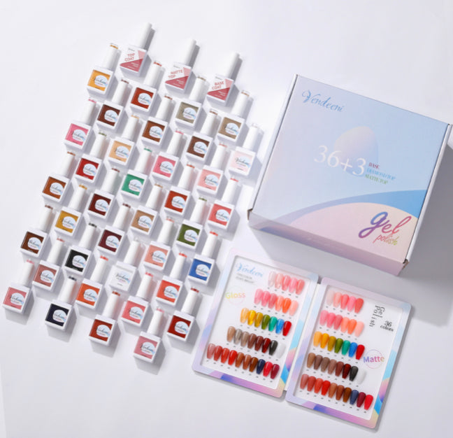40 pcs Vendeeni UV Gel Polish Set +colour chart - 01