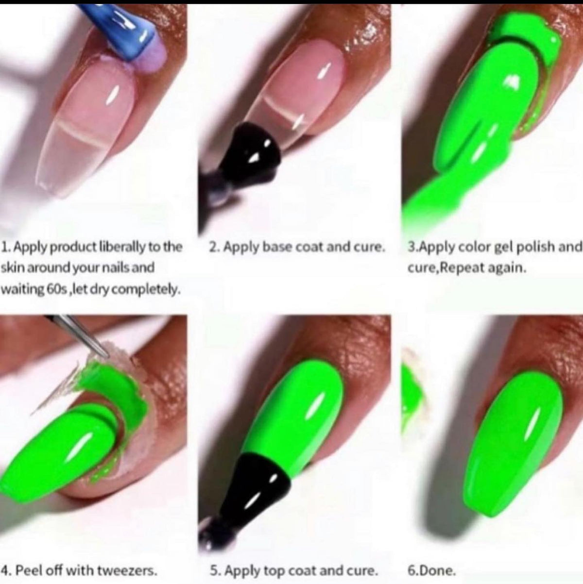 VENDEENI 3pcs/ Set 7.5ml Gel Polish Set 9 (Base coat, Top coat, Latex)