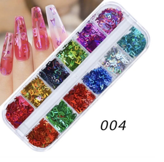 Alphabet Nail decoration