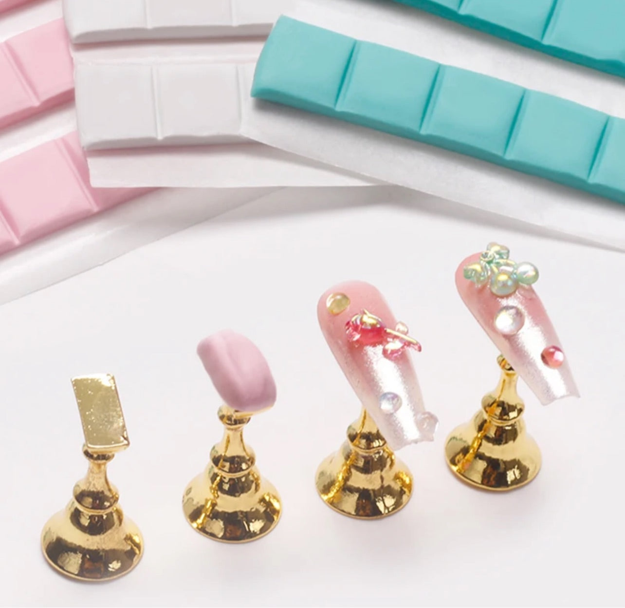 Reusable Adhesive For Nail Display