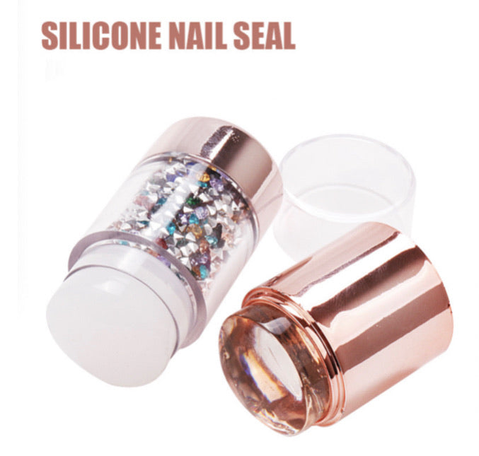 Silicone Diamond Handle Double Heads Stamper