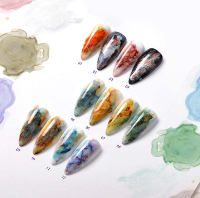 Water Colour Glitter Blossom Gel
