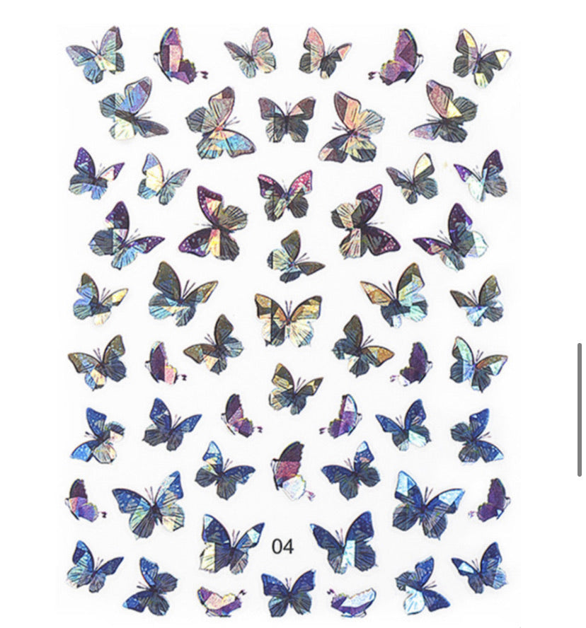 Laser Butterfly Sticker