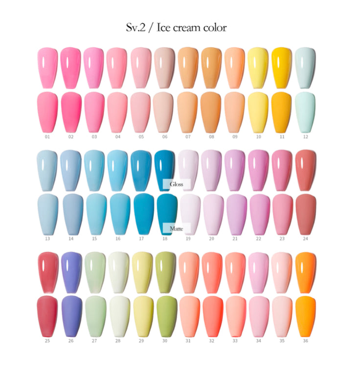 40 pcs Vendeeni UV Gel Polish Set + colour chart - 02