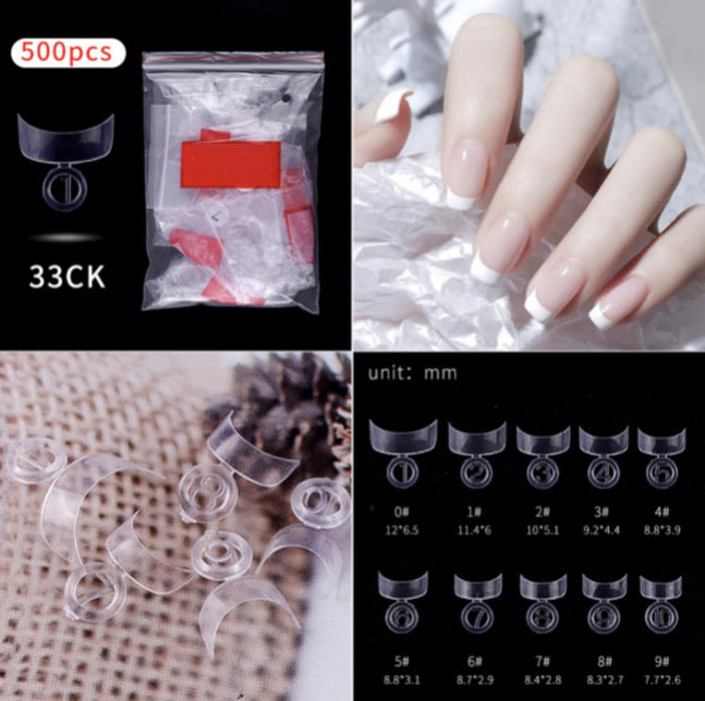 Crescent Edge Packet Nail Tips - 500pcs