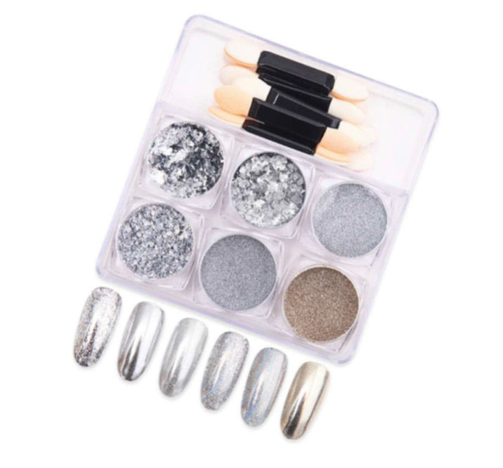 Powder + Glitter Set 6 pcs with brush