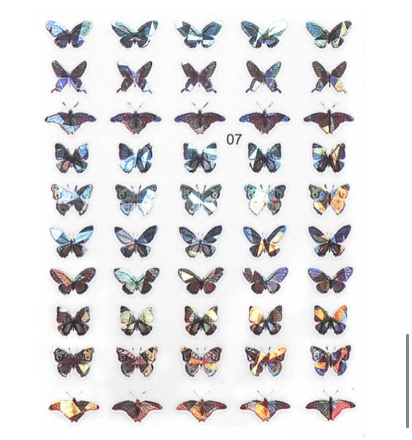 Laser Butterfly Sticker