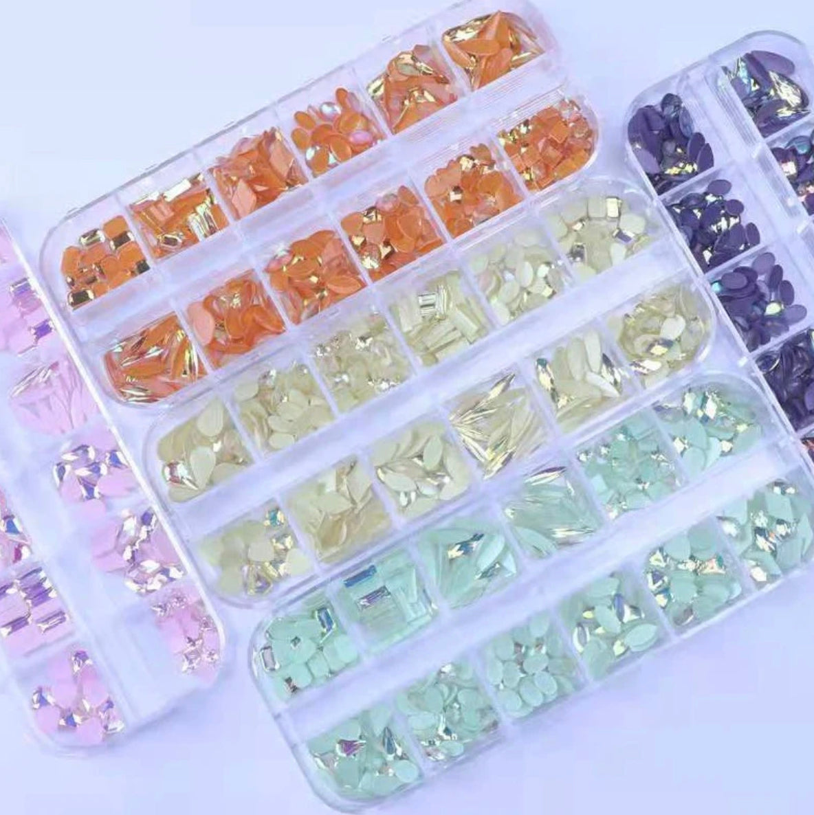 Flat Bottom Different shape Diamonds Box