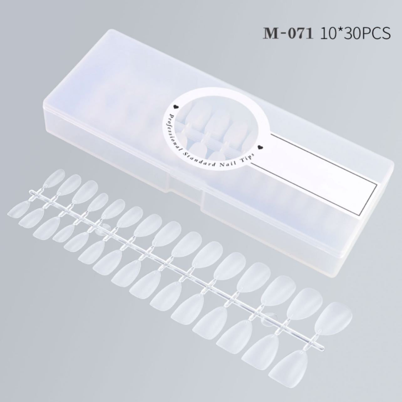 Full Cover Medium Soft Clear Tips - 300pcs