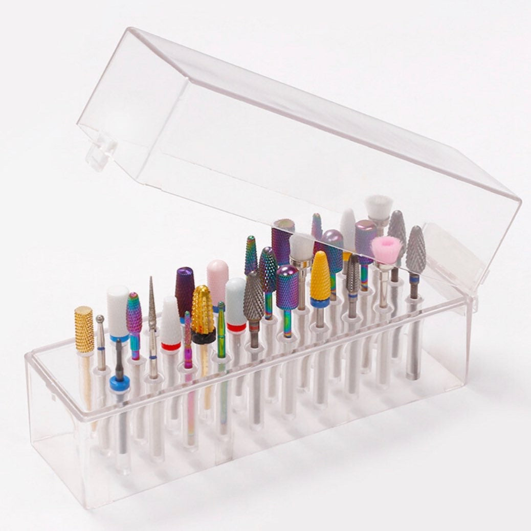 30 Hold Drill Bit Box - Clear