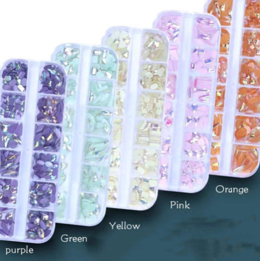 Flat Bottom Different shape Diamonds Box