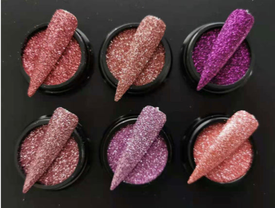Rose Gold Fine Glitter - 6pcs