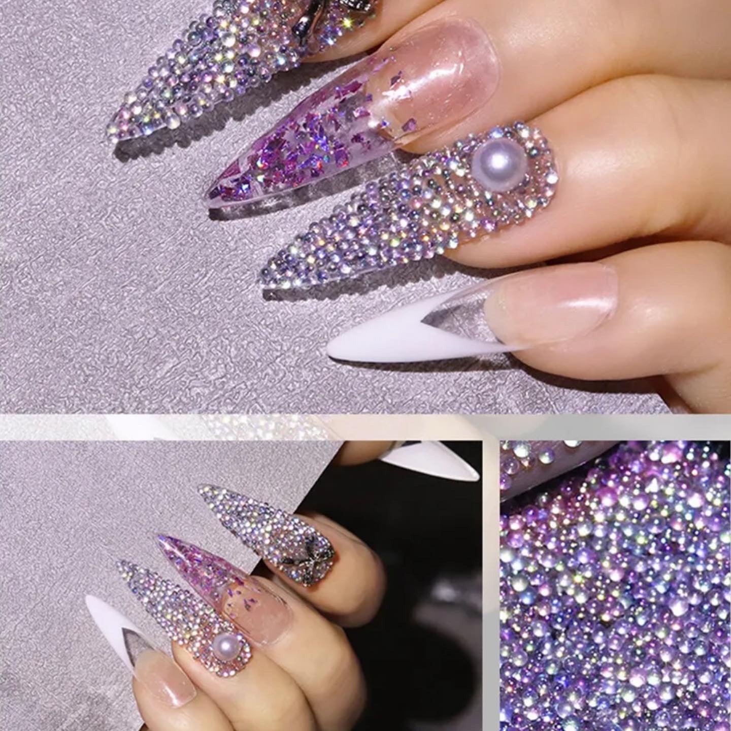 Laser 3D Nail Beads