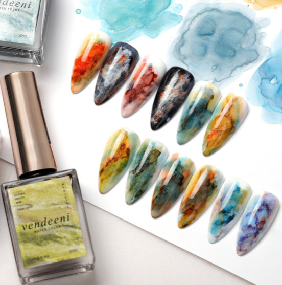 Water Colour Glitter Blossom Gel