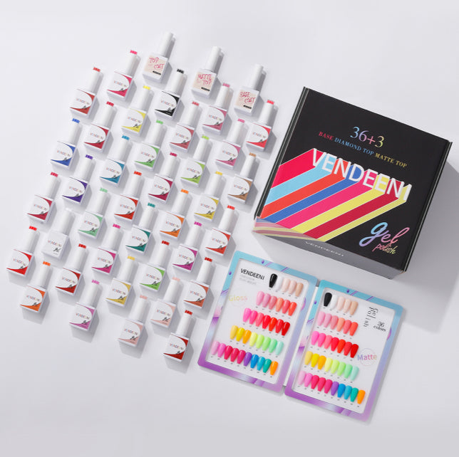 40 pcs Vendeeni UV Gel Polish Set + colour chart - 03