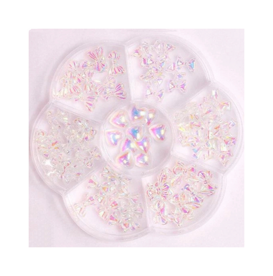 3D NAIL DECORATIONS - BOWS & HEARTS