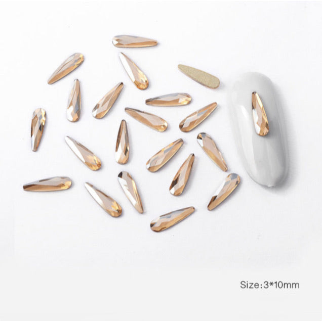 waterdrop diamonds Flat Bottom - 10 pcs bag