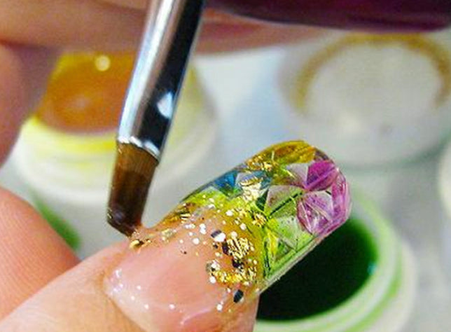 New Clear Glaze Nail Tips Glass mosaic - 500pcs