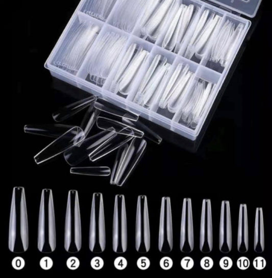 Long Coffin Tips - 120 pcs