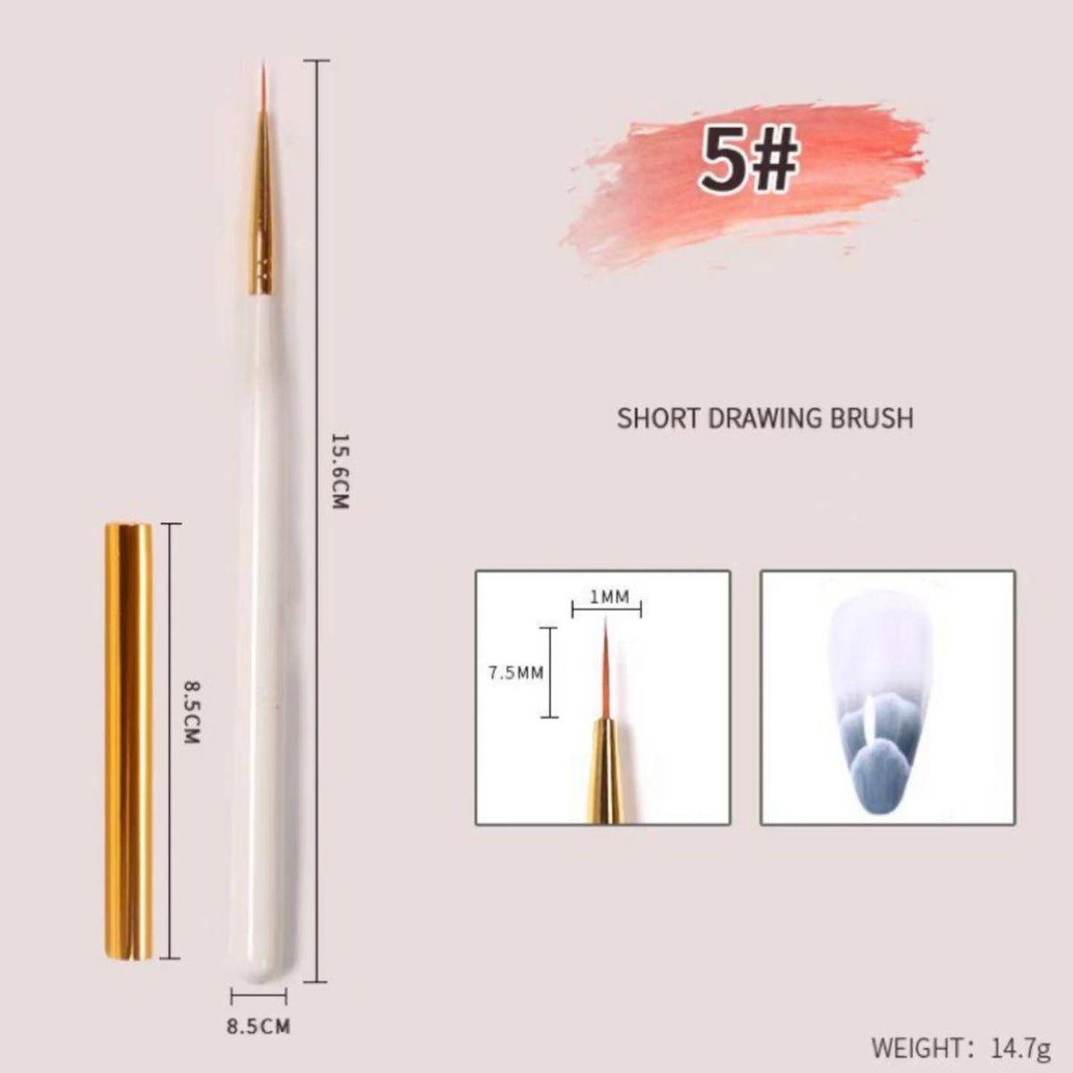 Nail Art Brush Set - 12 pcs