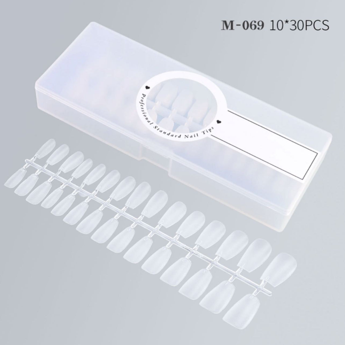 Full Cover Medium Soft Clear Tips - 300pcs