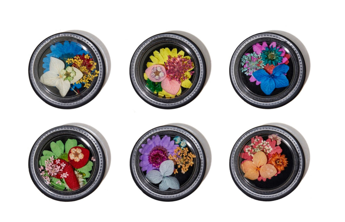 Dry Flowers Nail Decorations