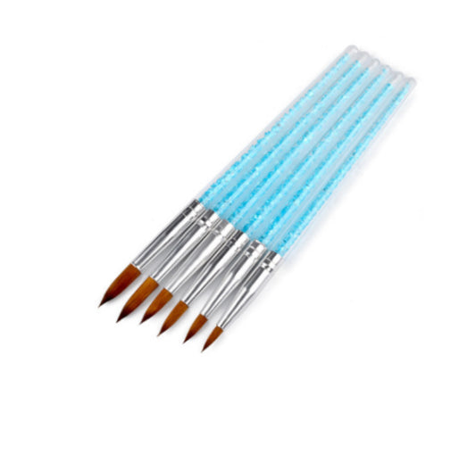 6pcs - Blue Diamonds Acrylic Brush