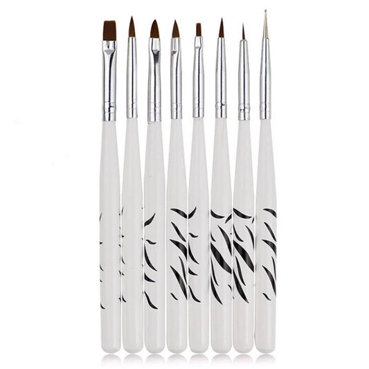 8 pcs Zebra Manicure Brush