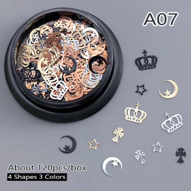 Black Pot 4 shapes Nail Art