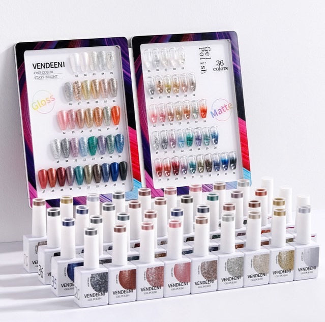 40 pcs Vendeeni UV Gel Polish Set + colour chart - 04