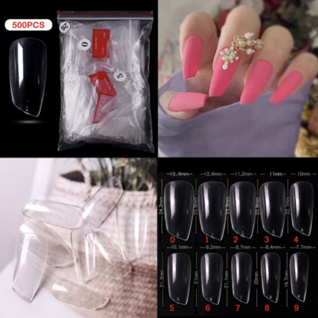 Lipstick Packet Nail Tips - 500pcs