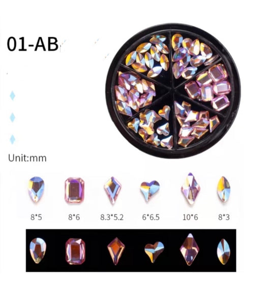 Flat Bottom Black Wheel Art Nail Decoration
