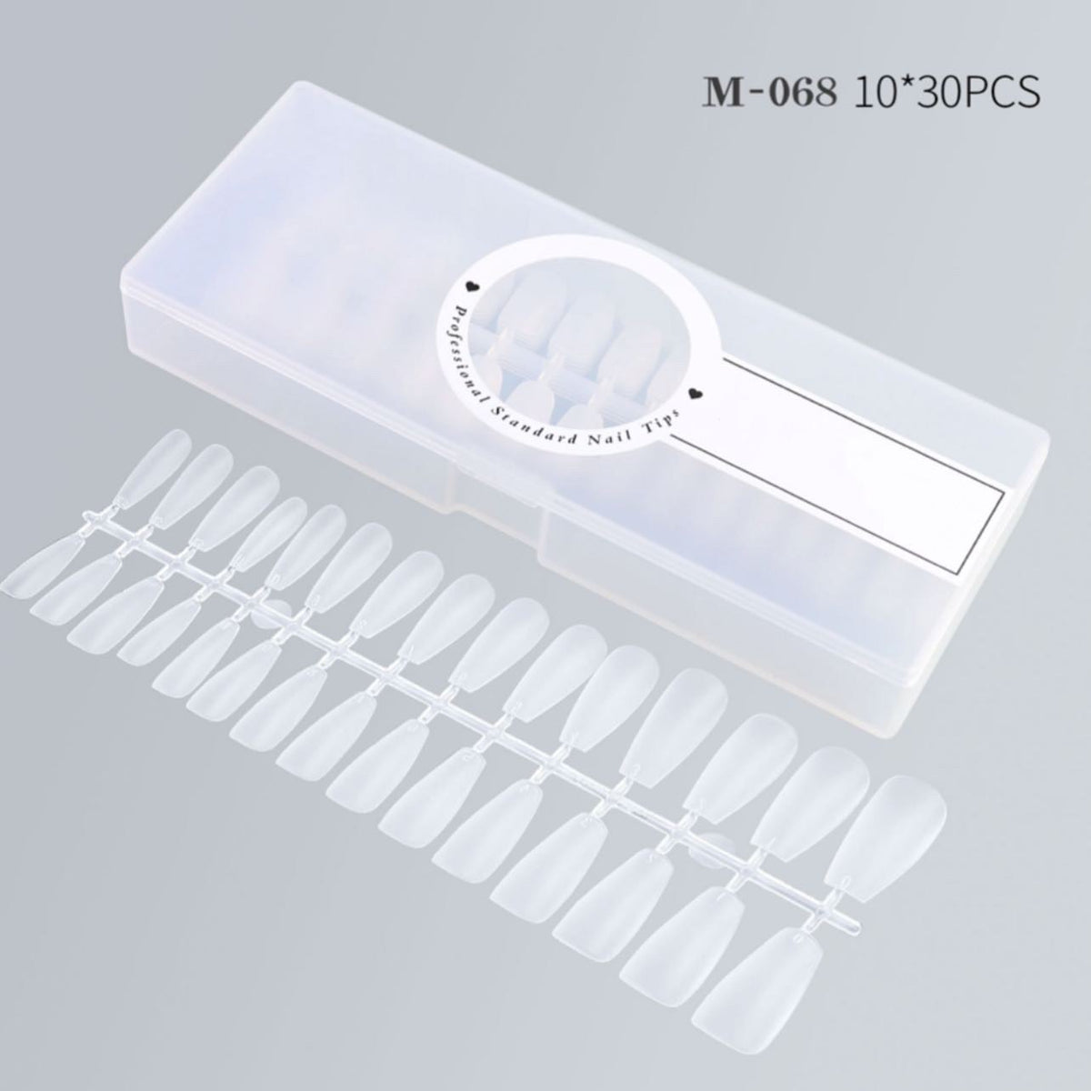 Full Cover Medium Soft Clear Tips - 300pcs