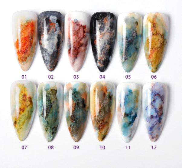 Water Colour Glitter Blossom Gel