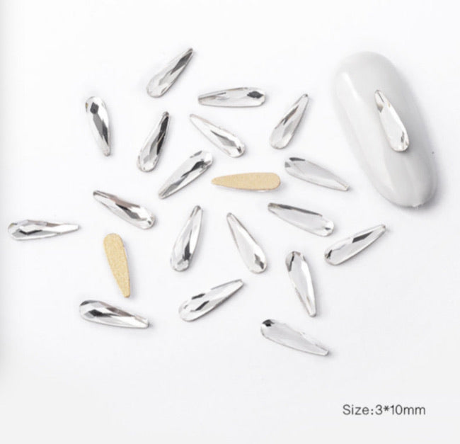waterdrop diamonds Flat Bottom - 10 pcs bag