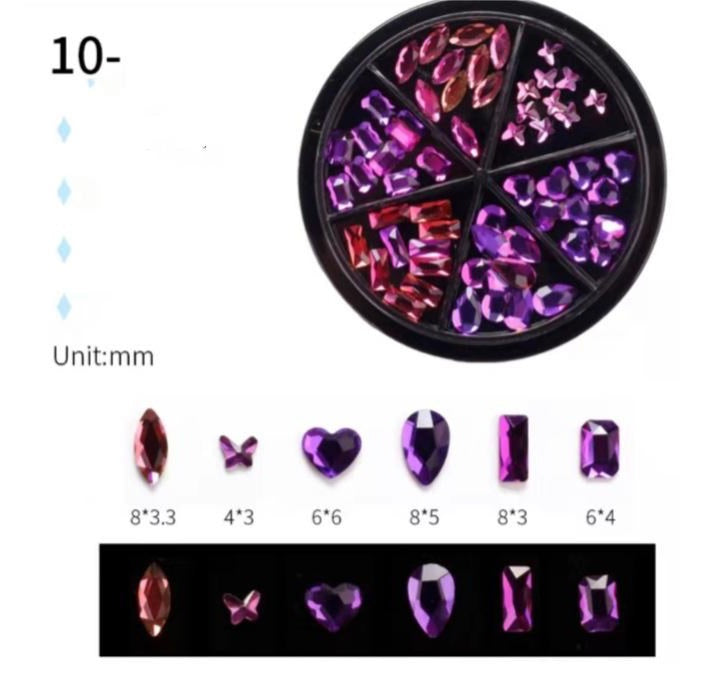 Flat Bottom Black Wheel Art Nail Decoration