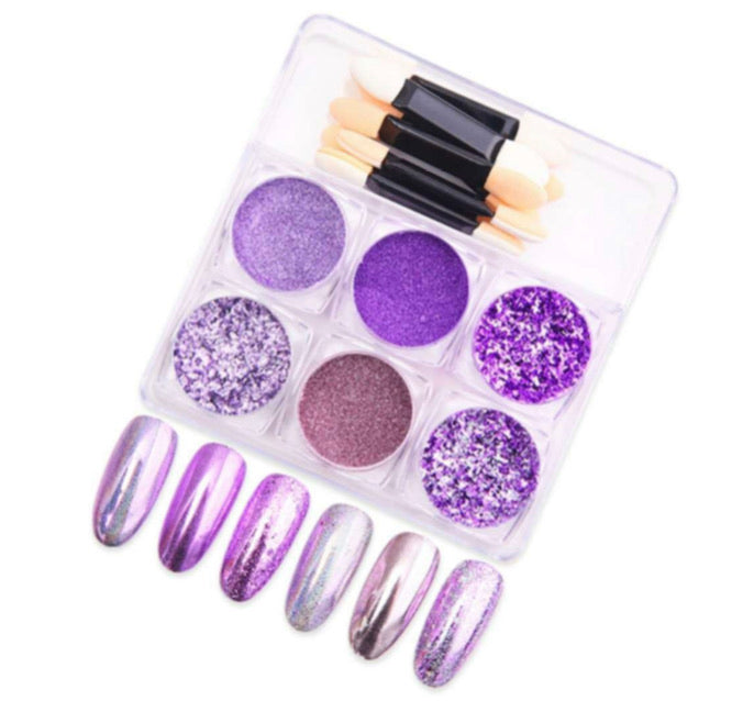 Powder + Glitter Set 6 pcs with brush
