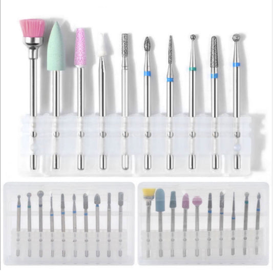 Nail Drill Bit Set - 10 pcs