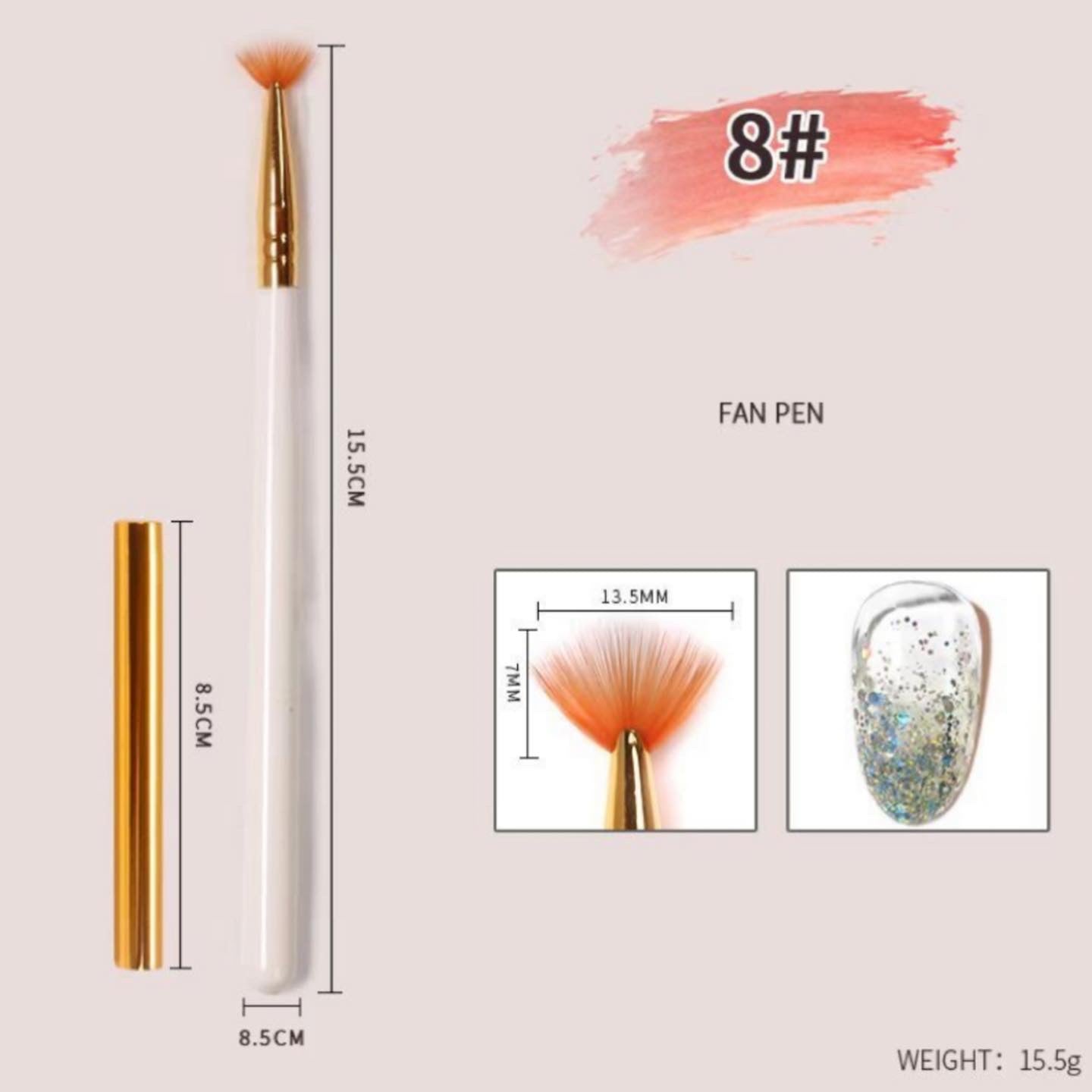 Nail Art Brush Set - 12 pcs