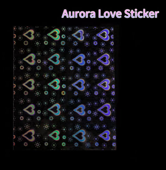 Aurora laser Nail Stickers