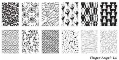 Nail Stamping Metal Plate - Finger Angel L ( Halloween )