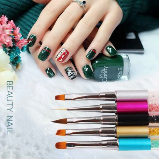 Different Diamond Manicure Brush Set - 5 pcs
