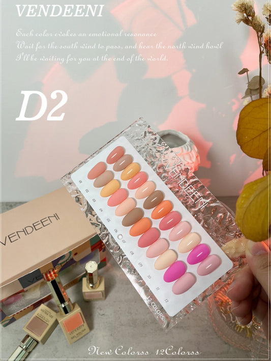 UV GEL POLISH - 12 pcs SET - D02