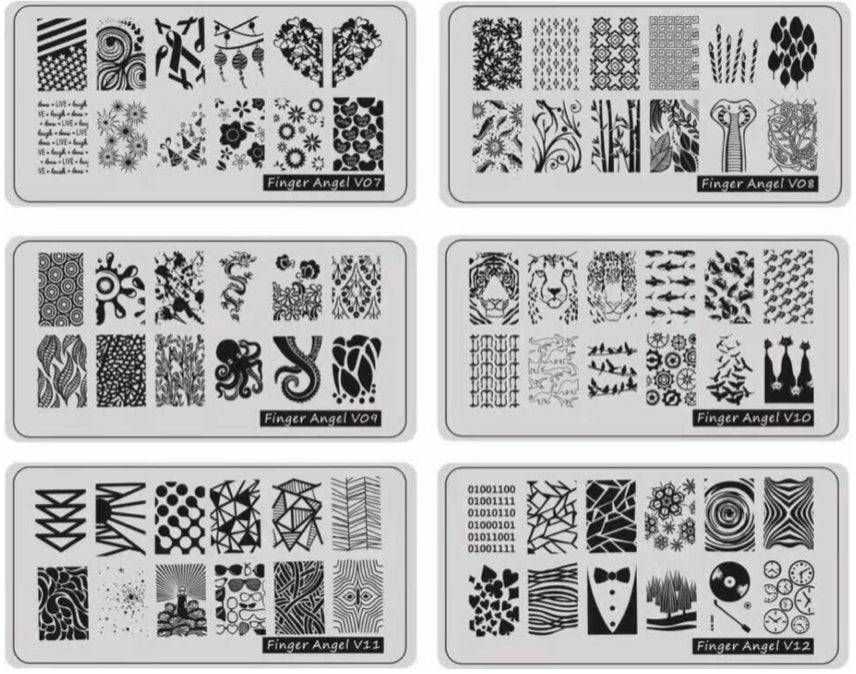 Nail Stamping Metal Plate - Finger Angel