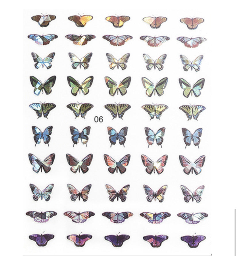 Laser Butterfly Sticker
