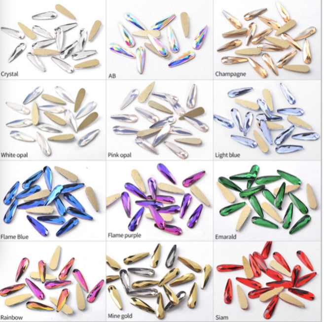 waterdrop diamonds Flat Bottom - 10 pcs bag