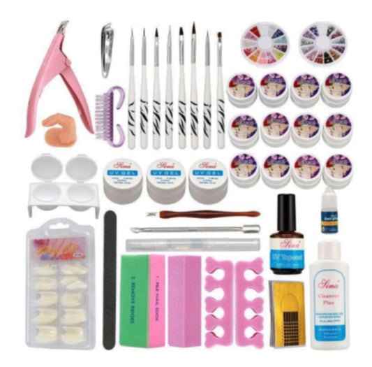 UV GEL NAIL KIT - 43 pcs