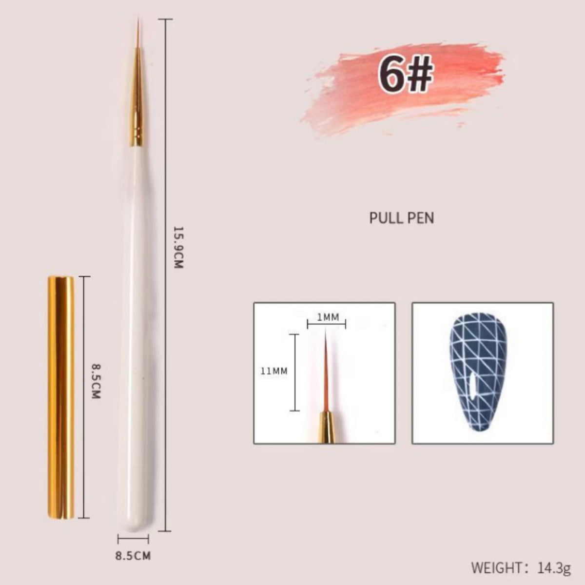 Nail Art Brush Set - 12 pcs